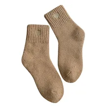 Модные женские носки с вышивкой в стиле ретро, осенне-зимние креативные высококачественные теплые носки средней длины в стиле пэчворк