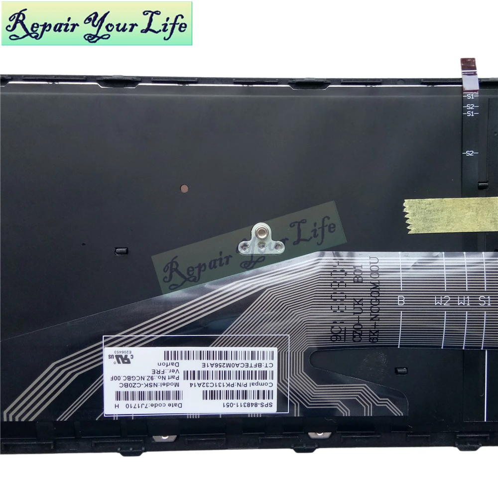 

AZERTY FR laptop keyboard For HP 450 G3 455 G3 470 G3 French with backlit original black grey frame 848311 051 PK131C32A14