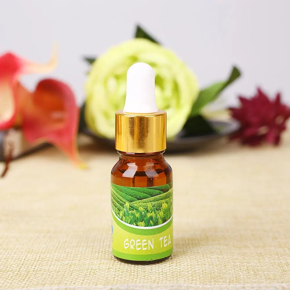 Green tea Освежитель воздуха, ароматерапия, эфирное масло для увлажнителя воздуха, натуральное растительное эфирное масло, 10 мл, 10 мл, падение - Цвет: Green tea