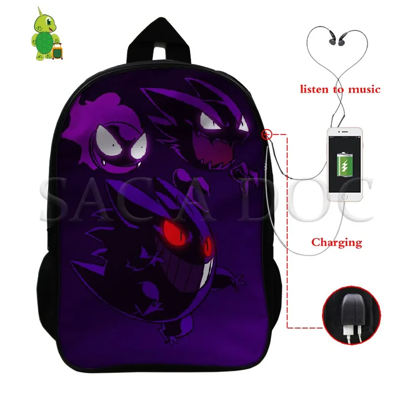 Pokemon Mewtwo Umbreon рюкзак для женщин и мужчин многофункциональный USB зарядка школьные и дорожные сумки для подростков студентов ноутбук рюкзак - Цвет: 1