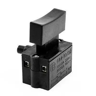 AC220V/10A AC110V/20A плоская кнопка 4 Винтовые клеммы DPST переключатель электрического инструмента