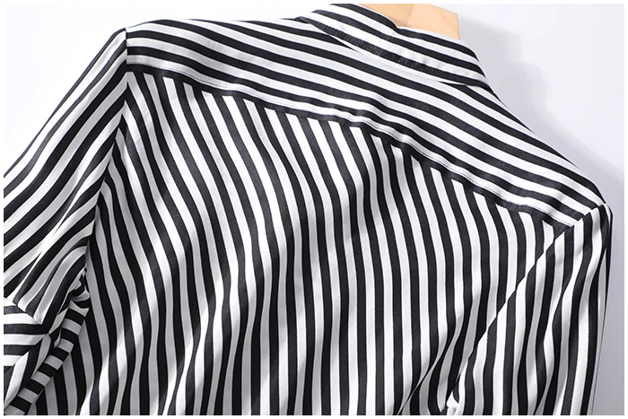 New trill with wind irregular stripes horn sleeve shirt long cardigan a8960