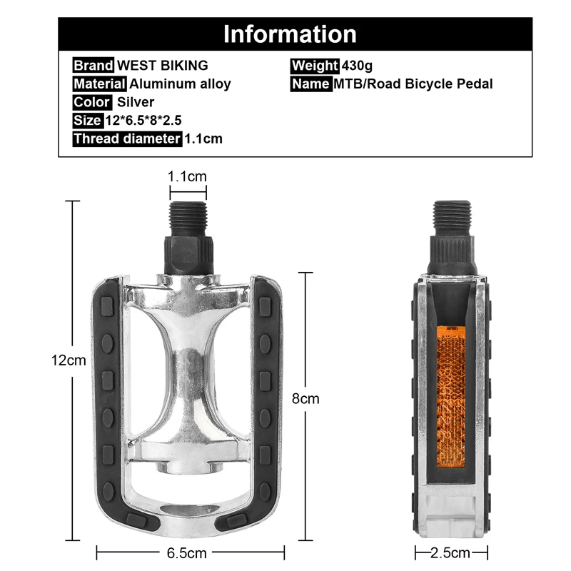 WEST BIKING педали для горного велосипеда противоскользящие сверхлегкие велосипедные педали герметичные педали из алюминиевого сплава велосипедные аксессуары
