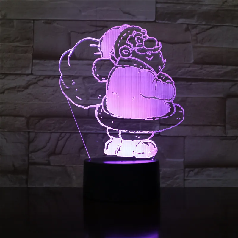 Luminaria Led Новинка 3D светодиодный фонарик, Рождественский подарок лампа для детей Санта-Клаус светильник для детской комнаты Новинка 3D лампа 1610