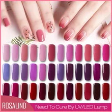 ROSALIND гель лак для ногтей все для маникюра гибридные Лаки УФ светодиодный светильник для маникюра основа и верхнее покрытие гель лак замочить от лака