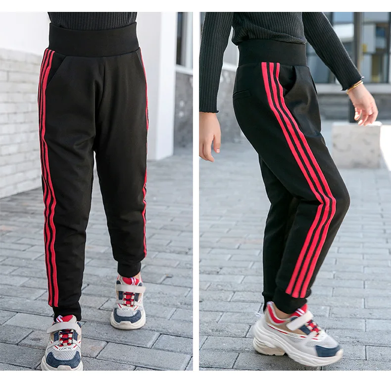 30℃ Baby Boy Girl Pants New Winter Sports Trousers Kids Thicken Warm Casual Cashmere Thicken Warm Trousers For Baby Boy Pants