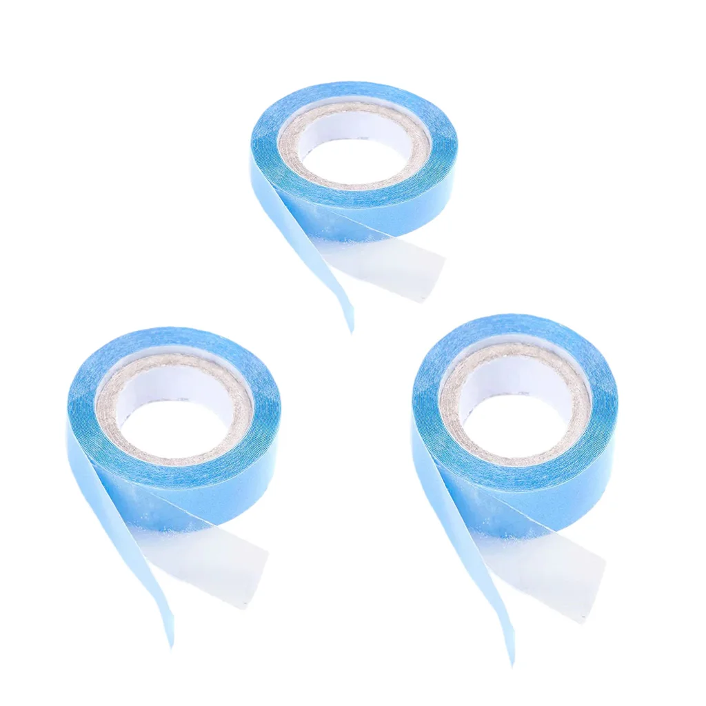 3 Yards Lace Front Tape Double Sided Blue Liner Hair Replacement Tape For Toupee and Wig, Hair Extensions