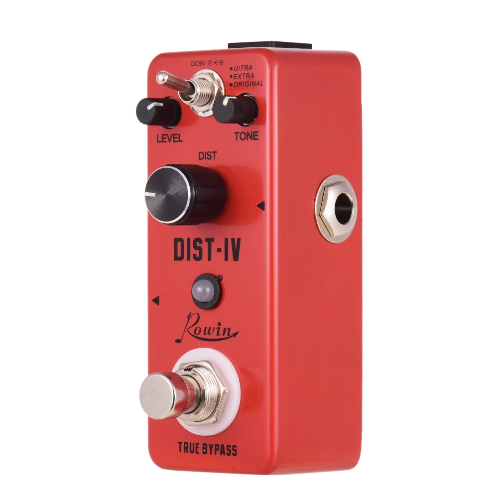 Rowin LEF-301D DIST-IV цифровая гитара с эффектом искажения педаль эффектов 3 рабочих режимов алюминиевый сплав корпус True Bypass аксессуары для гитары