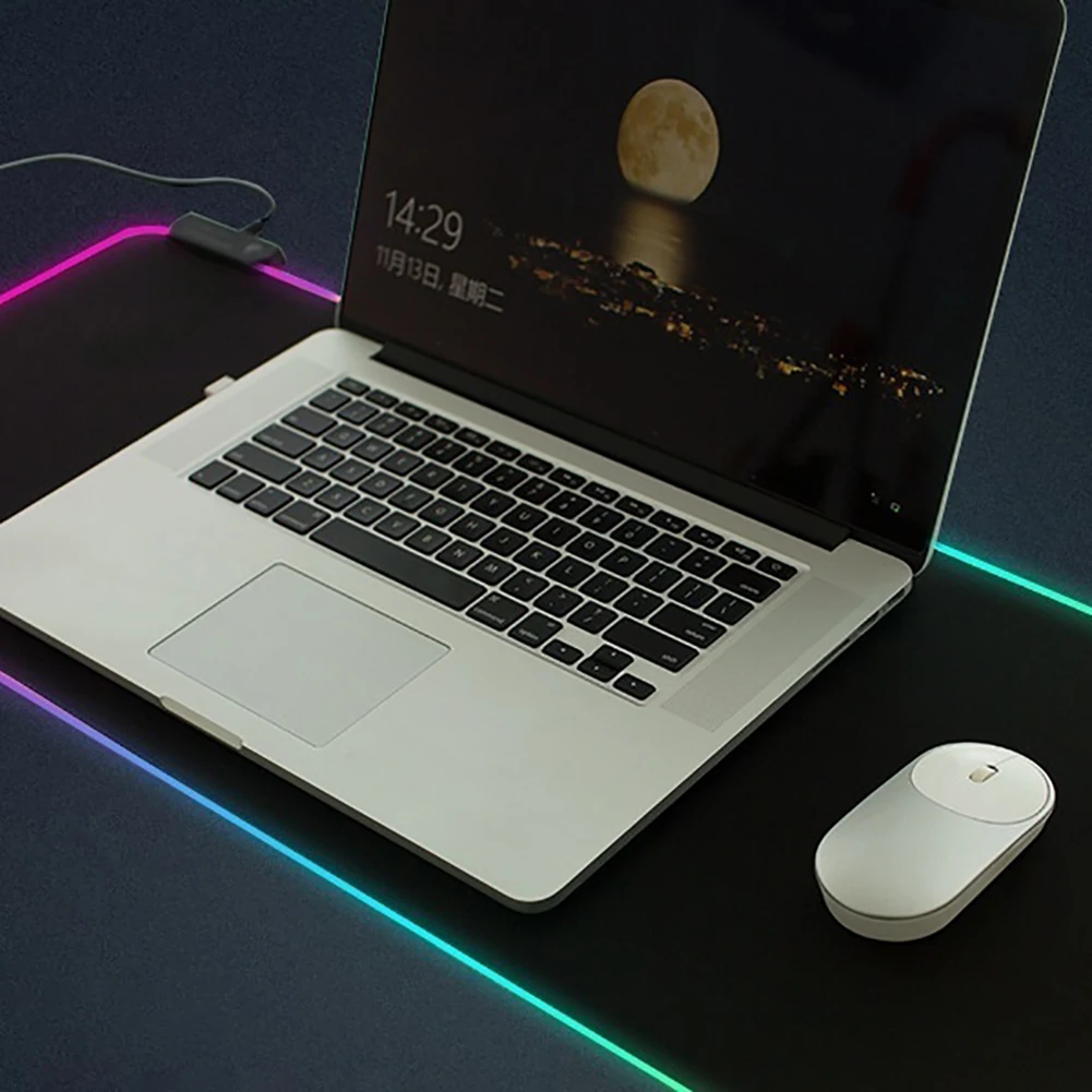 RGB коврик для мыши игровой коврик для копьютерной мыши коврик для компьютерной мыши нескользящая резиновая основа светящийся светодиодный коврик для мыши Компьютерные Мыши Игровой мат игровые коврики и чехлы