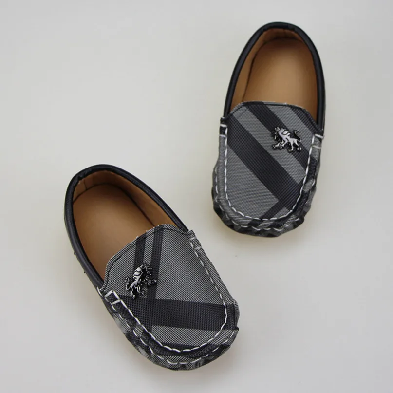 New Autumn Children Shoes Boys Sneakers Toddler Leather Baby Boys Loafers Casual Shoes Breathable Kids Boys Sports Shoes - Цвет: Черный