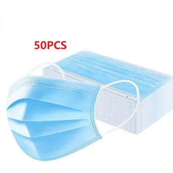 

Mouth Mask Disposable Protective 3 Layers Filter Dustproof Anti-pollution Earloop Non Woven Facial Face Mouth Cover Masks