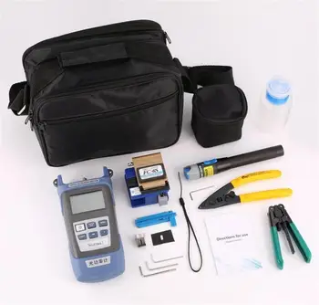 

FTTH fiber tool kit with fiber FC-6S cleaver -70+3dbm optic power meter kit fibra optical tool kits