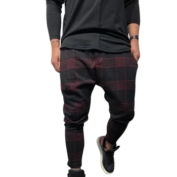 

Printed Casual Haren Pants Digital Lattice Gradual Fashion Sports Pants For Men Fashion Plaid Casual Male Harun Pants