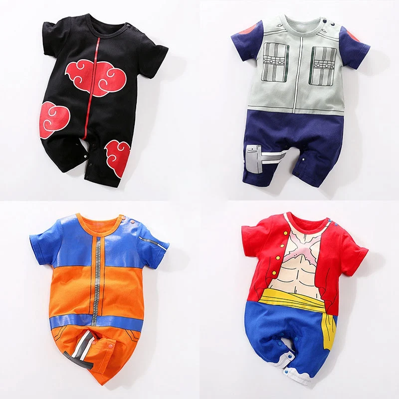 Детский летний комбинезон для новорожденного, для малыша Комбинезоны для мальчиков с принтом из мультфильма для маленьких мальчиков одежда хлопковая одежда Костюмы для новорожденных на возраст от 0 до 18 месяцев, одежда