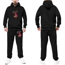 

Queens of The Stone Age Tracksuit Set No One Knows Casual Sweatsuits Male Sweatpants and Hoodie Set Running
