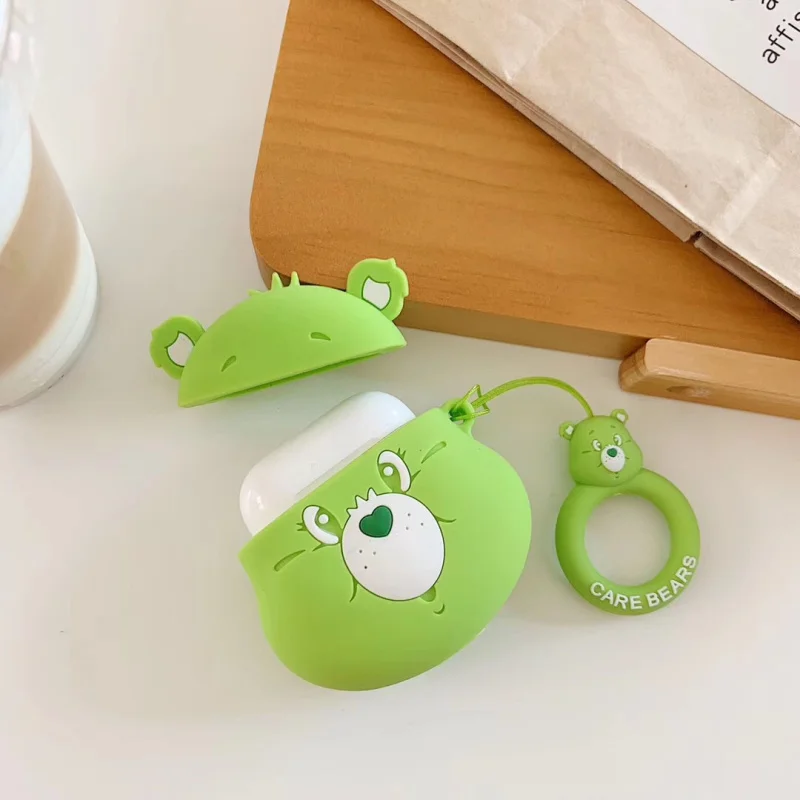 Для Apple AirPods чехол 3D Прекрасный мультфильм маленький медведь корпусы гарнитурные для Air pods 2 силиконовый чехол Аксессуары протектор Чехлы