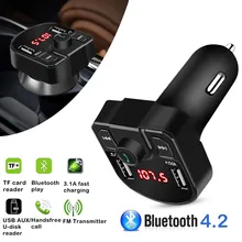 Kit mains libres FM LED 4,1 A bluetooth flambant neuf, transmetteur à 2 interfaces USB 3,1 A, 1 A, lecteur de musique MP3, compatible avec tout téléphone