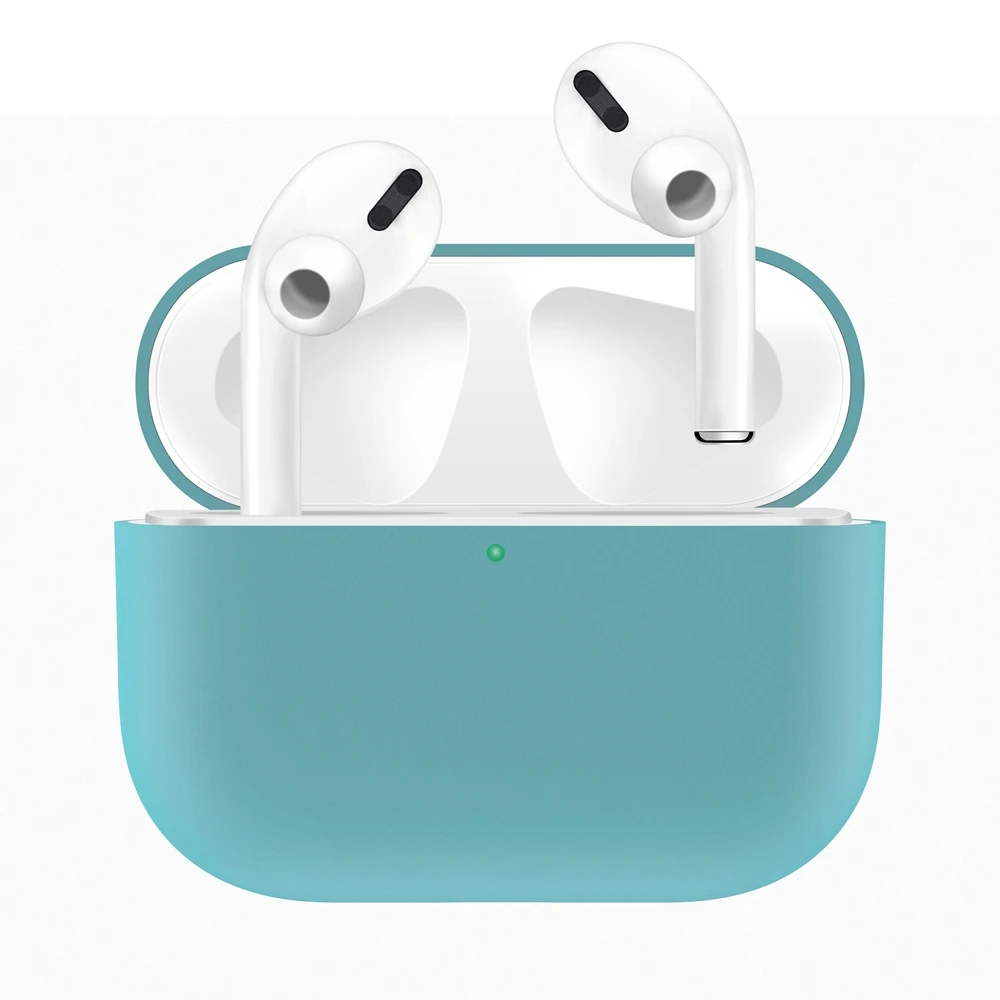Green Кожаный чехол для наушников для AirPods Pro, силиконовый защитный чехол, беспроводная bluetooth-гарнитура, защита от падения, водонепроницаемый чехол для хранения - Цвет: Green