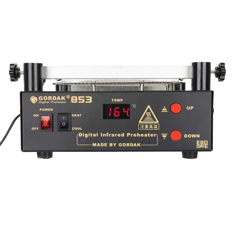 BGA Bottom Heating Temperature Control Rework Station Gordak 853 IR Preheater Station Lead Free Infrared Preheating