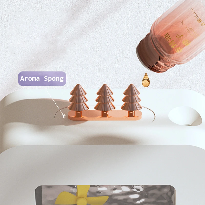 Portable Air Humidifier 450ml Cute Wireless Rechargeable USB Essential Oil Aroma Diffuser With Color Light For Home Office Car 6