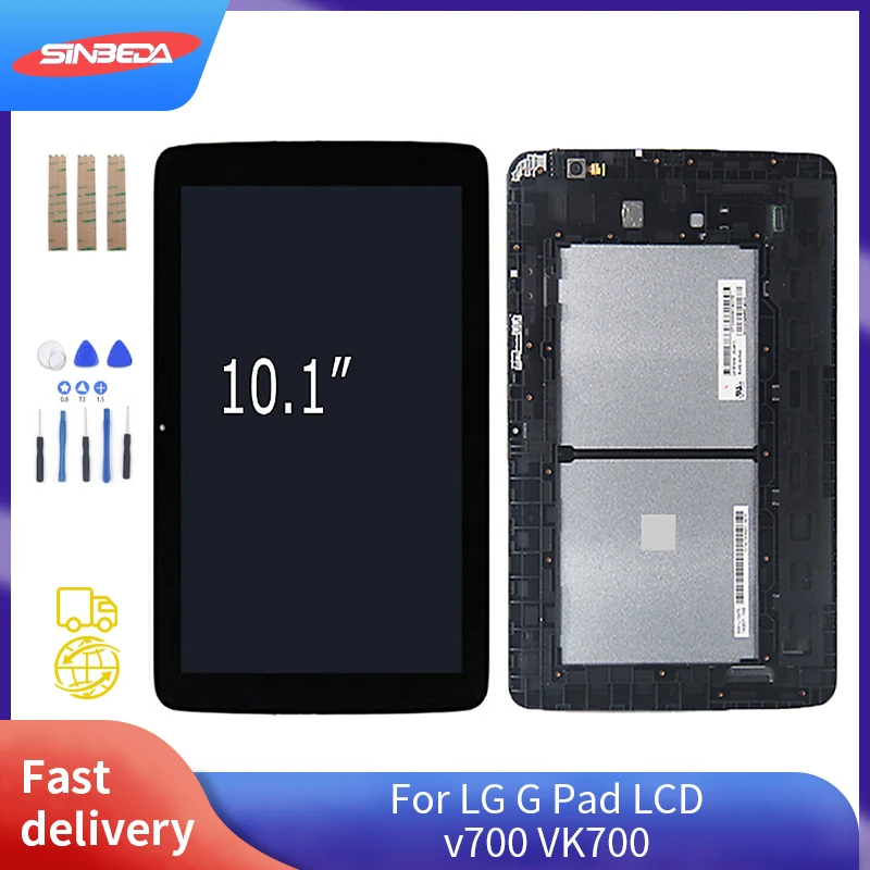 Оригинальный 100% 10 1-дюймовый ЖК-экран для LG G Pad 1 V700 VK700 дигитайзер сенсорного