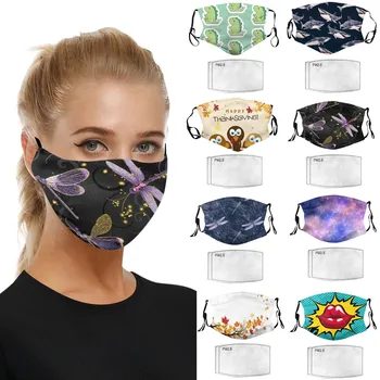 

Adult Facemask Breathable Facial Mask + 2pc filters Windproof Face Mask Reusable Washable Face Mask Face Shield Cloth masques
