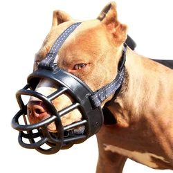 Muselière pour chien, panier souple, ajustable et confortable, pour éviter les morsures 
