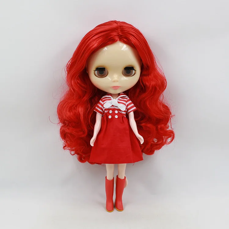 Ледяная фабрика 1/6 blyth кукла Обнаженная кукла с белой кожей красные волосы и глянцевое лицо нормальное тело