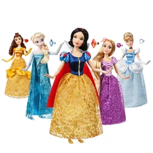 Настоящая принцесса Рапунцель Анна Эльза, Белль Жасмин кукла принцесса-Русалка Классические модные куклы игрушки для детей Рождественский подарок