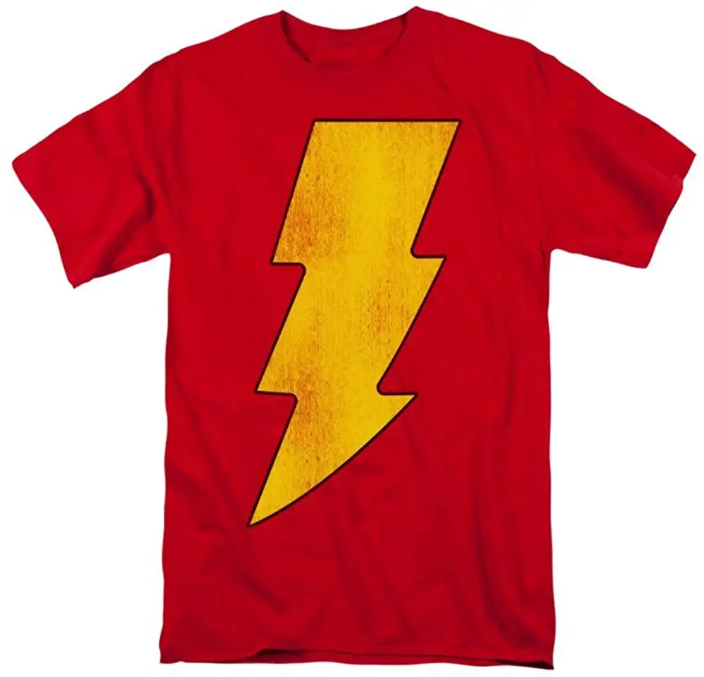 TSDFC Shazam-Shazam Logo Distressed взрослая футболка стандартного кроя Унисекс Мужская женская
