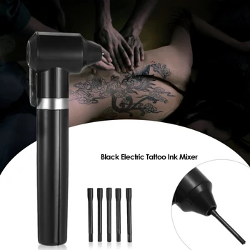 

Black Electric Tattoo Ink Mixer Pigment Agitator Tattoo Machine Supply Tool With 5 Sticks Body Art Accesories
