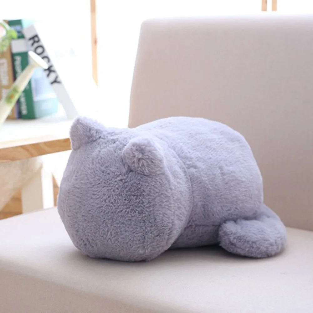 Ашин кошка плюшевая squishies подушки назад тень кота заполнены подушка в виде животного, игрушки для детей, подарок домашний декор для Рождества