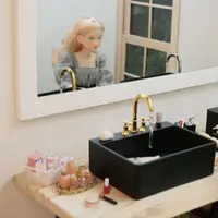 NEW 1/6 Scale Miniature Kitchen Sink Lavatory Wash Basin Faucet for Blyth Barbies Dollhouse Furniture Toys Accessories 2