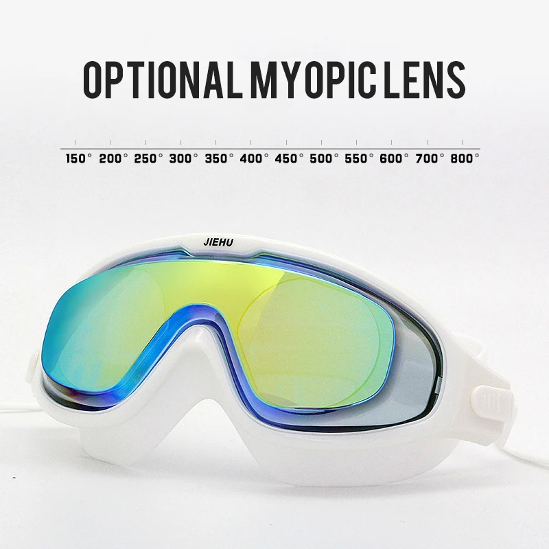 Men Women Swimming Goggles Adult Anti-fog UV Protection Eyewear Clear or Electroplate Silicone 1.5 To 8 Myopia Swim Glasses swimming goggles