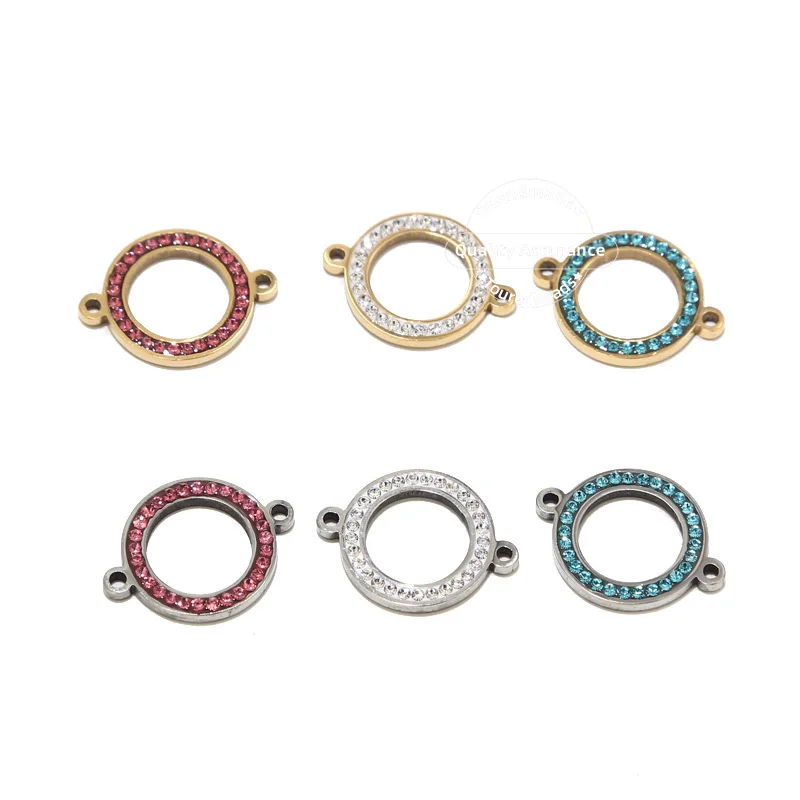 ZEFAN 3 Kristallsteinhalter Halsketten Gold - Verstellbare DIY Halskettenhalter