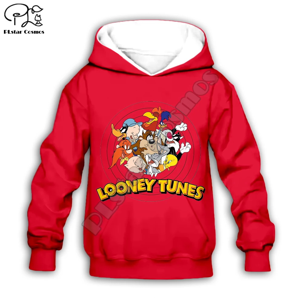 

Kids Bugs Bunny print baby Looney Tunes 3D cartoon hoodies Sweatshirts children toddler boy girl zipper tracksuit tshirt Pants