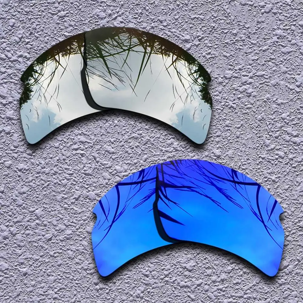 2 пары поляризованных сменных линз для солнцезащитных очков Oakley Flak 2,0 XL-несколько вариантов - Цвет линз: Silver-Purple