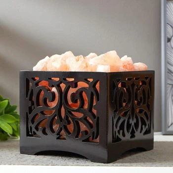 

Salt Lamp with dimmer "fireplace No. 1 Dark" E14 15 W 4-5 kg hymal. Salt 18 х18х17 5217089
