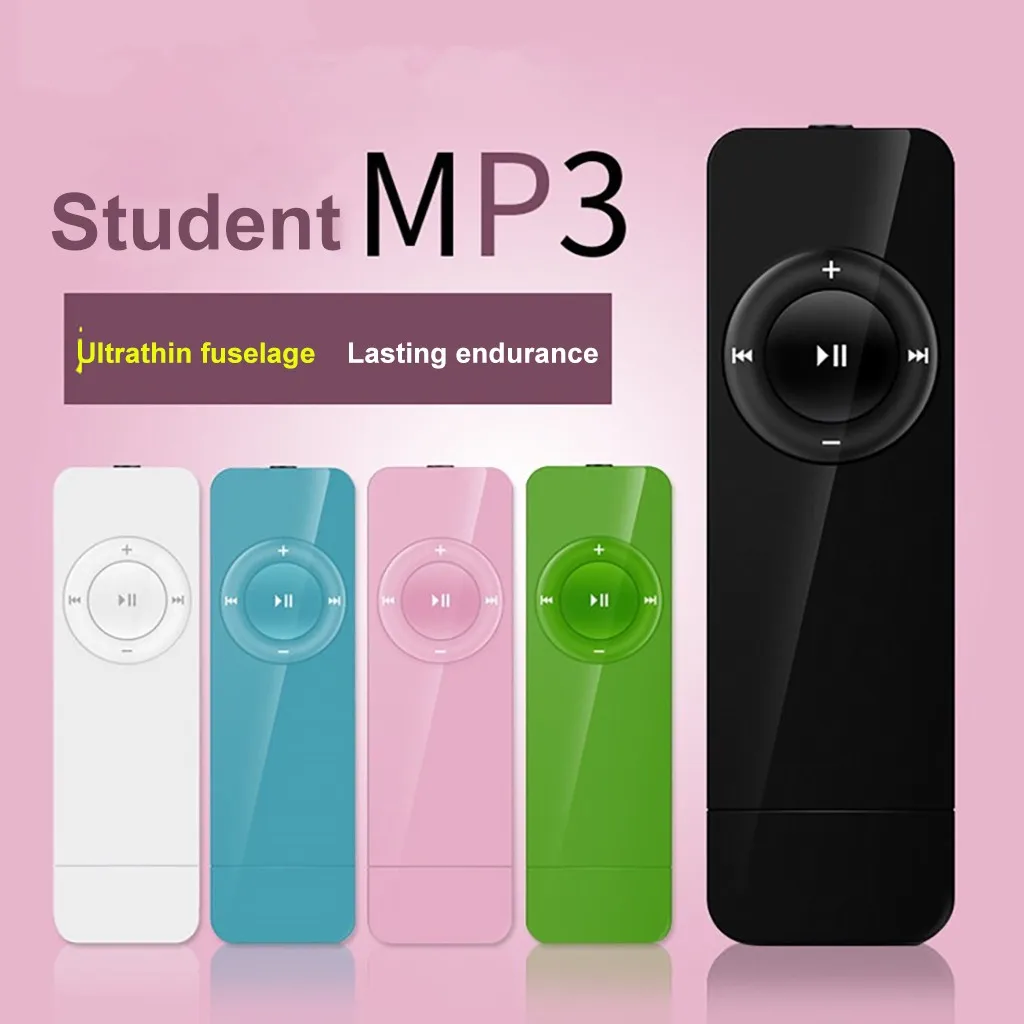 Портативный USB мини MP3 музыкальный плеер Поддержка Micro SD TF карты обучения спорта Встроенный высокой энергии перезаряжаемый