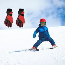 Лыжные перчатки детские для девочек и мальчиков зимние детские ветрозащитные водонепроницаемые сноуборд теплые лыжные перчатки Аксессуары для езды