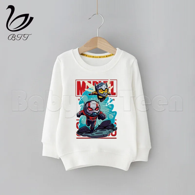 Marvel Avengers Iron Man Captain America Spiderman Print Kids Clothes Baby Cartoon Children Hoodie Sweatshirts Boys Children