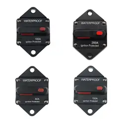 50/100/150/200A Car In-Line Automatic Recovery Circuit Breaker Fuse Power Supply Protector For Truck Bus RV Marine Applications