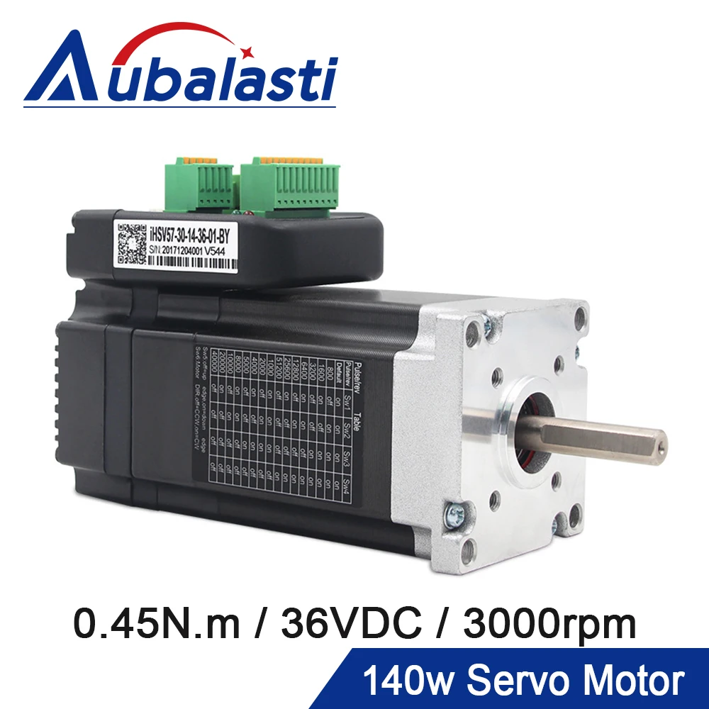 Aubalasti JMC 140 Вт Nema 23 встроенный серводвигатель переменного тока с драйвером 36VDC 0.45N.m