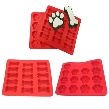 

DIY Dog Cat Footprint Bone Shape Baking Molds Large Ice Cube Tray Cookie Mold Silicone Cookie Mold Cake Mold Kitchen Bakeware