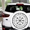 30635# Viking Protection Runes Vegvisir Compass Meval car sticker reflective decal waterproof stickers on rear bumper window ► Photo 3/6