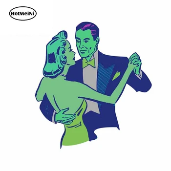 

HotMeiNi 13cm x 12cm For Dancing Men And Women Funny Car Stickers Suitable For VAN RV SUV Vinyl Material Occlusion Scratch
