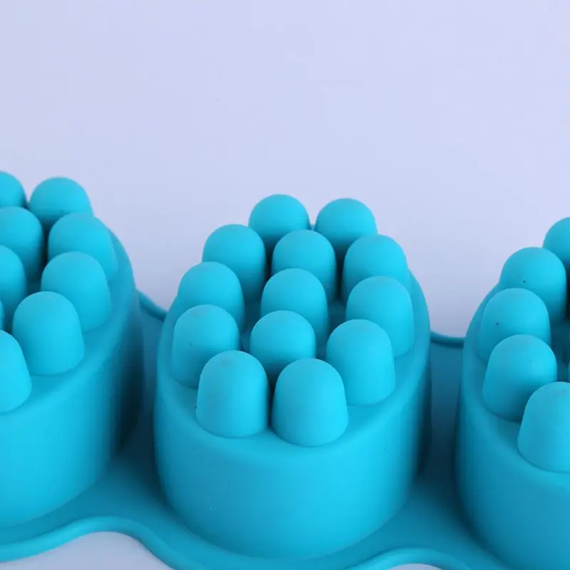 4 Cavities Oval Massage Soap Mold Massage Bar Silicone Molds For DIY Soap Making