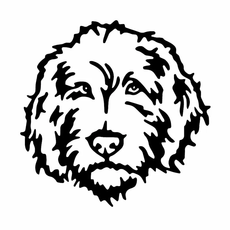 

Funny Animal Car Sticker Labradoodle Dog Vinyl Decal Car Window for Subaru Golf 4 Mini Cooper Kia Rio,15cm*14cm