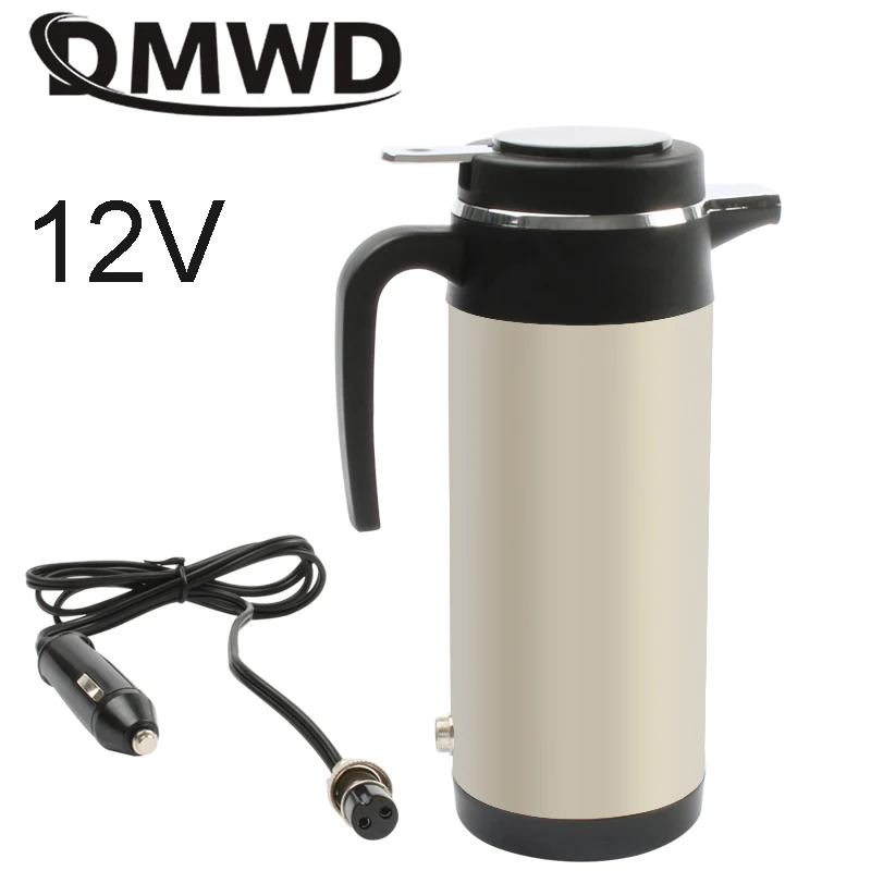 12V 950ml DMWD 12 В/24 В Автомобильный Электрический чайник для кипячения горячей воды, дорожный грузовик, термоизоляционная чашка, автомобильный чайник, котельная бутылка, 1.2л - Цвет: 12V 950ml