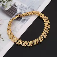 Trendy Romantic Heart Bracelet Gold Color Dubai Ethiopian African Women Jewelry 1